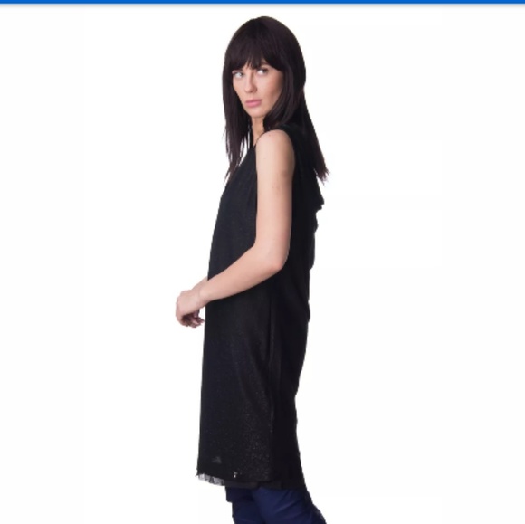 NWT$200 Liu Jo Draped Back Sheer Lined LBD Sz XL - Picture 3 of 6